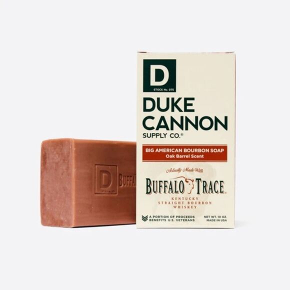 BIG AMERICAN BOURBON SOAP MADE WITH BUFFALO TRACE KENTUCKY WHISKEY 10 OZ BAR - Picture 1 of 3
